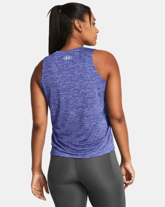 Camiseta sin mangas UA Tech™ Twist para mujer, Purple, pdpMainDesktop image number 1